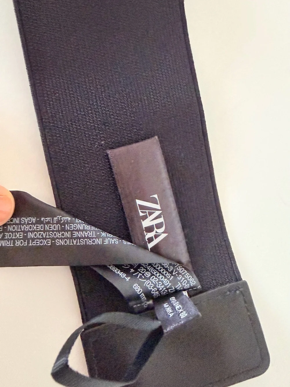 Black Crystal Braided Stretch Belt